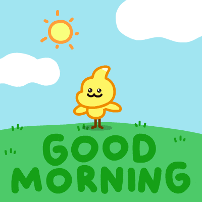 Giphy - Good Morning Hello GIF by DINOSALLY