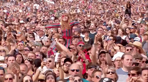crowd GIF by Glastonbury Festival 2017