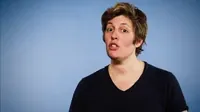 Celebrity gif. Sally Kohn leans forward slightly and articulates the words, 