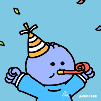 Excited Happy Birthday GIF by Kudaberi