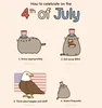 Independence Day Cat GIF by Pusheen via pusheen.com