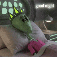 Sleepy Good Night GIF by Lonely Aliens