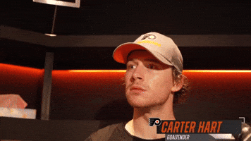 Carter Hart Interview GIF
