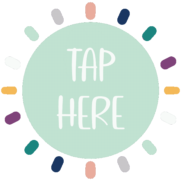 Tap Here Sticker by The Budget Mom, LLC.