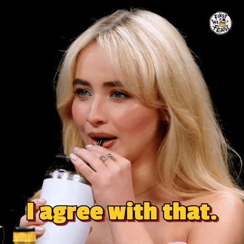I Agree Sabrina Carpenter GIF by First We Feast by firstwefeast