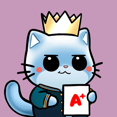 Mochimons cat kitty good job crown GIF