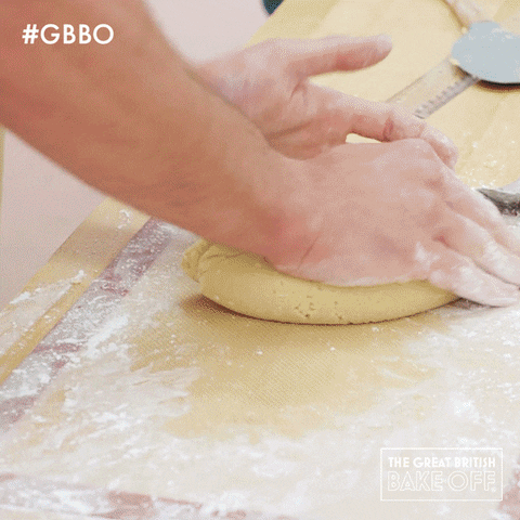 Kneading Bake Off GIF by The Great British Bake Off