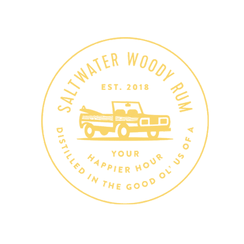 Saltwater Woody American Rum Sticker