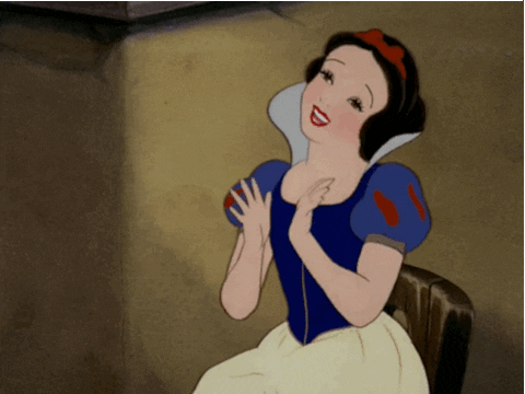 excited snow white GIF