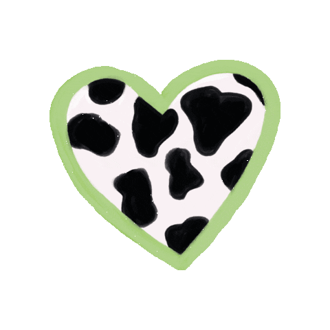 Heart Cow Sticker by Ateljé