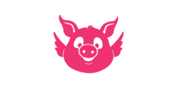 Flying Pig Pink Sticker by FanFlex
