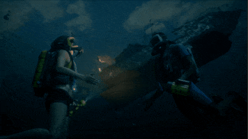 bandainamco explosion diving underwater bandai namco GIF