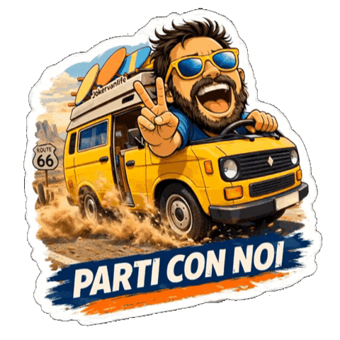 Surf Van Sticker by VanTrip.it