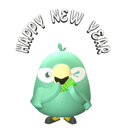 Happy New Year Pigo Sticker by PinjamanGo
