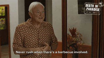 Be Careful Barbecue GIF by Death In Paradise