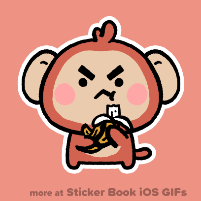 Angry Monkey GIF by Sticker Book iOS GIFs