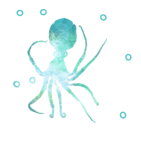 Octopus Sticker By Gyotaku Gif