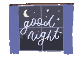 Good Night Illustration Sticker