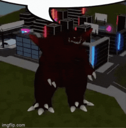 Bubble Godzilla GIF