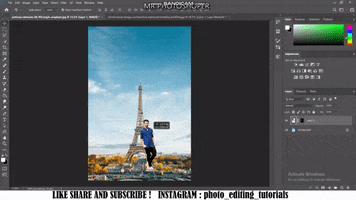 Eiffel Tower Photoshop GIF by Coral Garvey