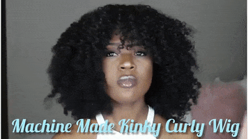 Afro Kinky Curly Wig GIF