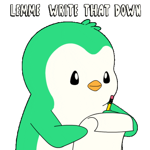 Penguin Observe Sticker by Abster