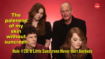 Emma Stone Sunscreen GIF by BuzzFeed