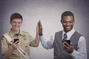 High Five Hold On GIF