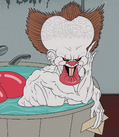 Clown Bath GIF