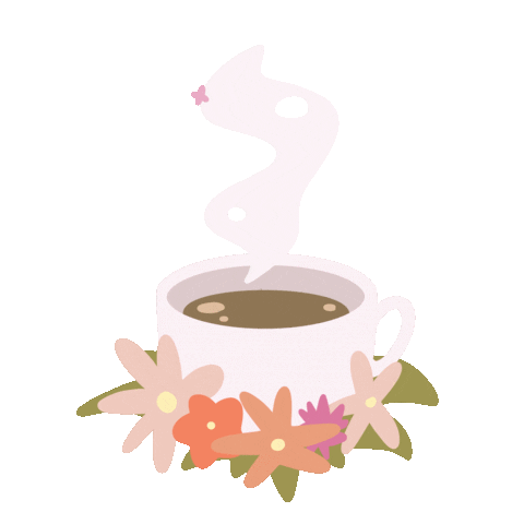 Coffee Flowers Sticker