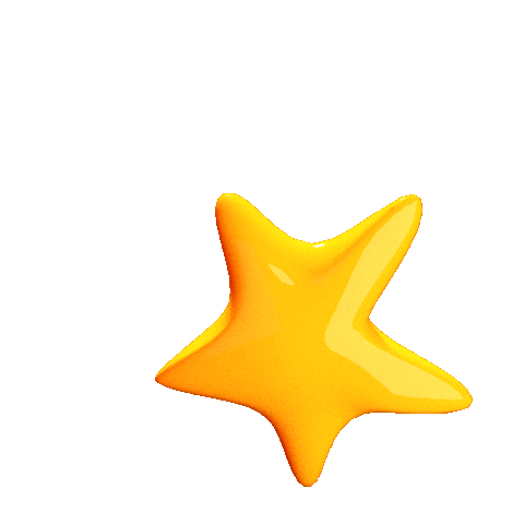 Gold Star 3D Sticker by emaygordon