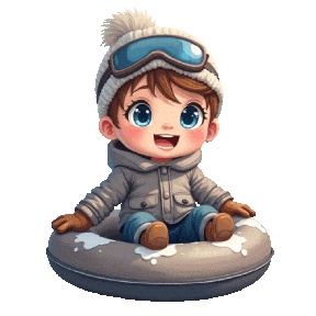 Boys Girls Snow Sticker