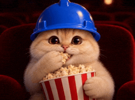Cat Popcorn GIF by Basecat