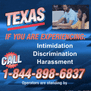 Texas voter intimidation, discrimination, harassment hotline