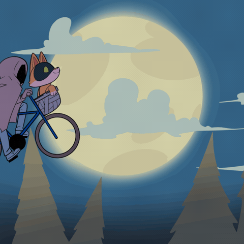 Going Up Full Moon GIF by Artificial Inu