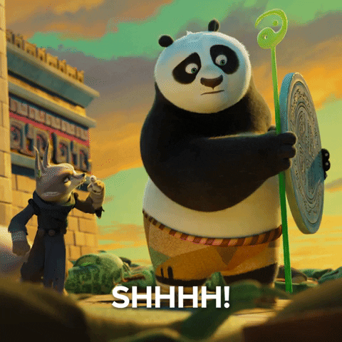 Dreamworks Be Quiet GIF by Kung Fu Panda 4