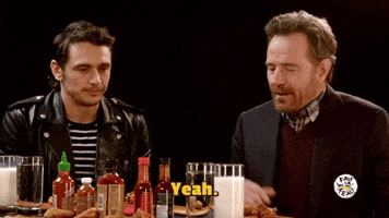 James Franco Hot Ones GIF by First We Feast