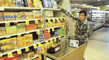 binge grocery shopping GIF