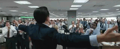 the wolf of wall street applause GIF