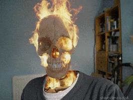 Ghost Rider Fire GIF by sheepfilms