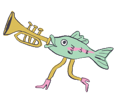 Musical Instrument Surrealism Sticker by Heather Buchanan