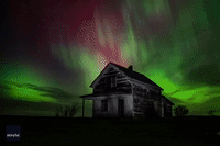 Eerie Timelapse Captures Northern Lights Over Abandoned Saskatchewan Farmhouse