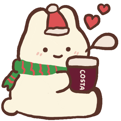 Christmas Bunny Sticker by Costa Coffee Singapore