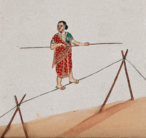 AruneshV woman india painting balance GIF