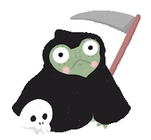 Die Grim Reaper Sticker by molehill