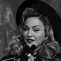 black and white wink GIF