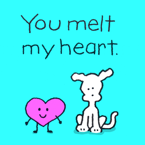 I Love You Melting Heart GIF by Chippy the Dog