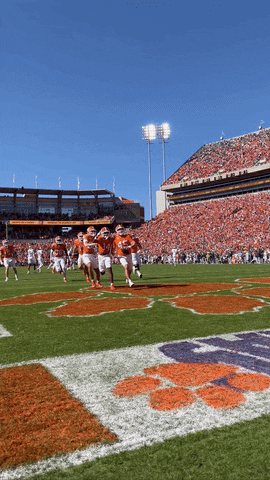 Football Running GIF by Clemson Tigers