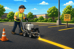 Proper Stripes Parking Lot Striping GIF