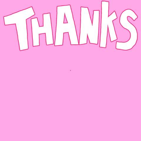 Digital art gif. Two hands come together to slap and do a solid high five and sparkles float around it. Text, "Thanks!"